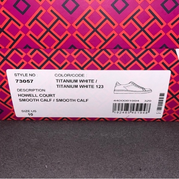 Tory Burch White Lace-Up Sneakers - Picture 4 of 6